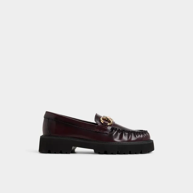 Aldo Danrose mocassins femme bordeaux crantés