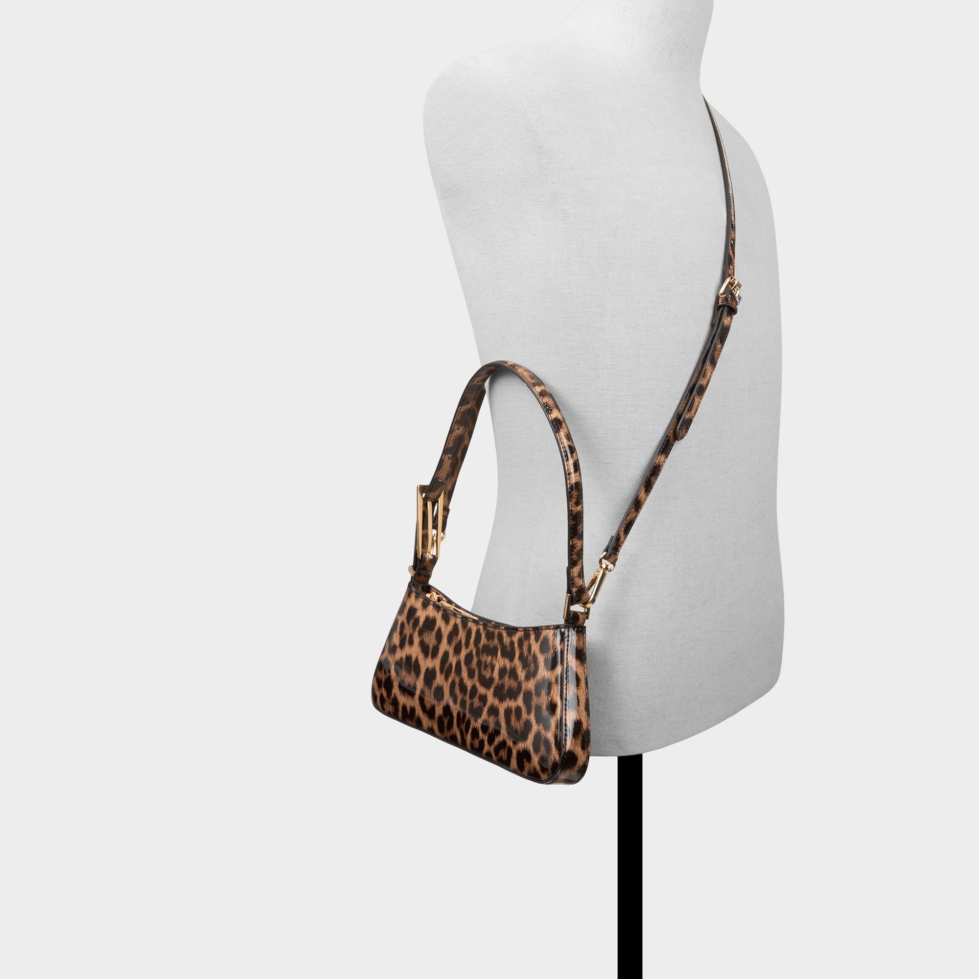 ALDO Jabellee sac baguette léopard doré
