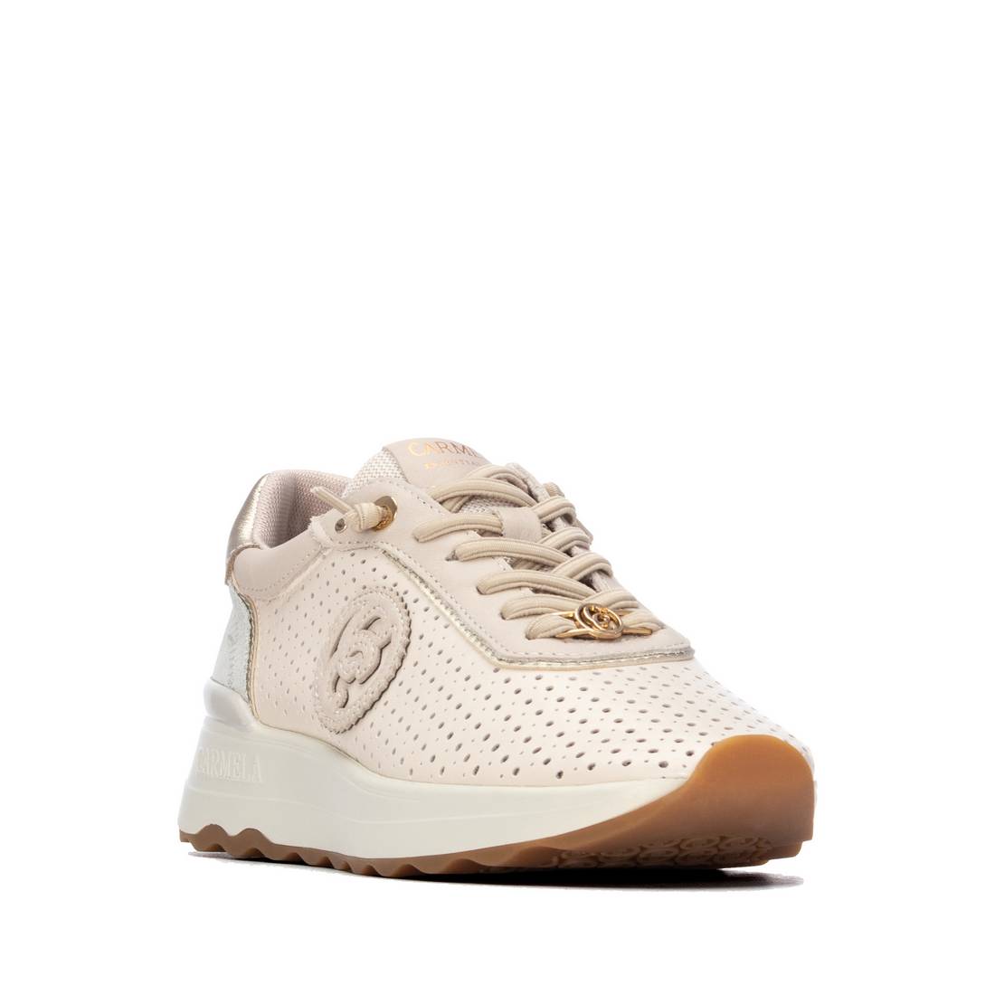 Carmela 16324501 sneaker compensée beige