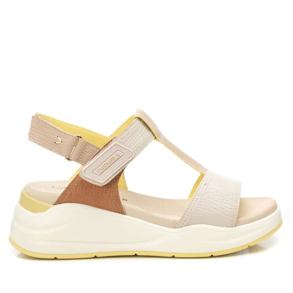 Carmela 16225904 sandales compensées cuir blanc