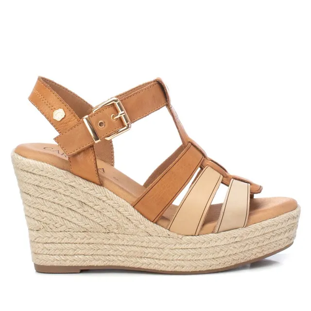 Carmela 16162201 sandale compensée cuir marron