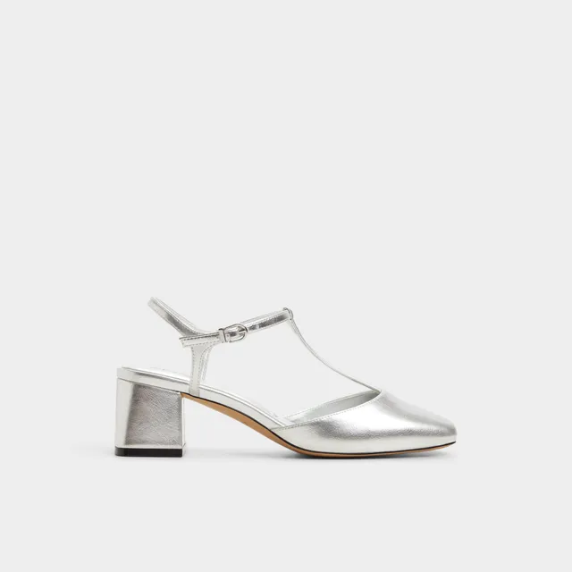 ALDO Bianna escarpins bloc argenté fermé