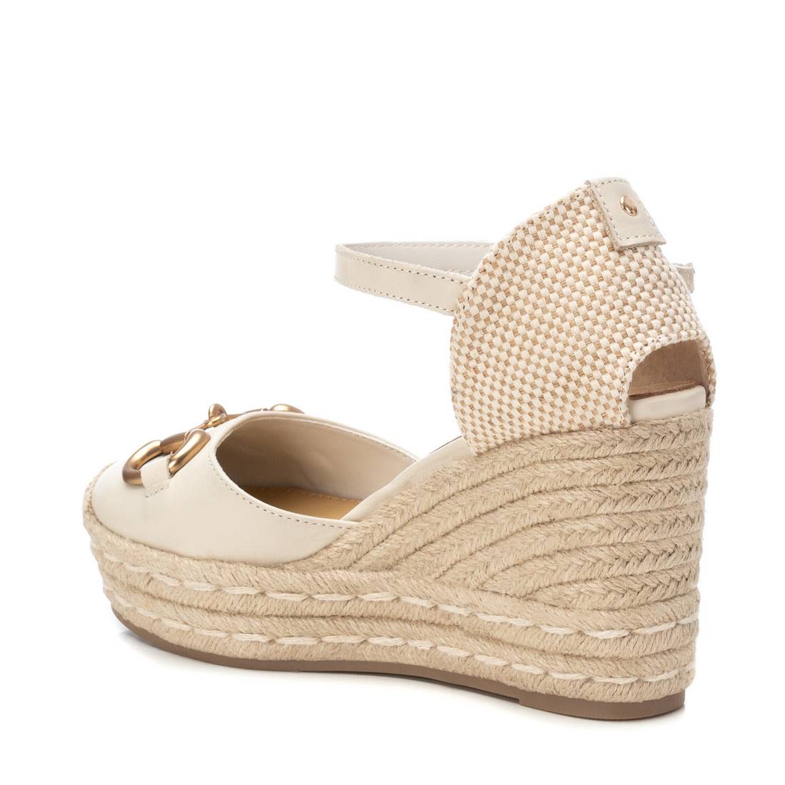 Carmela 16162703 espadrille compensée blanche cuir 9 cm