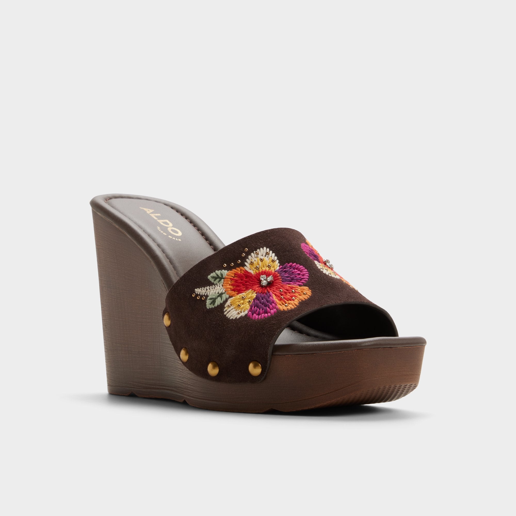 ALDO Grounded bottes compensées marron