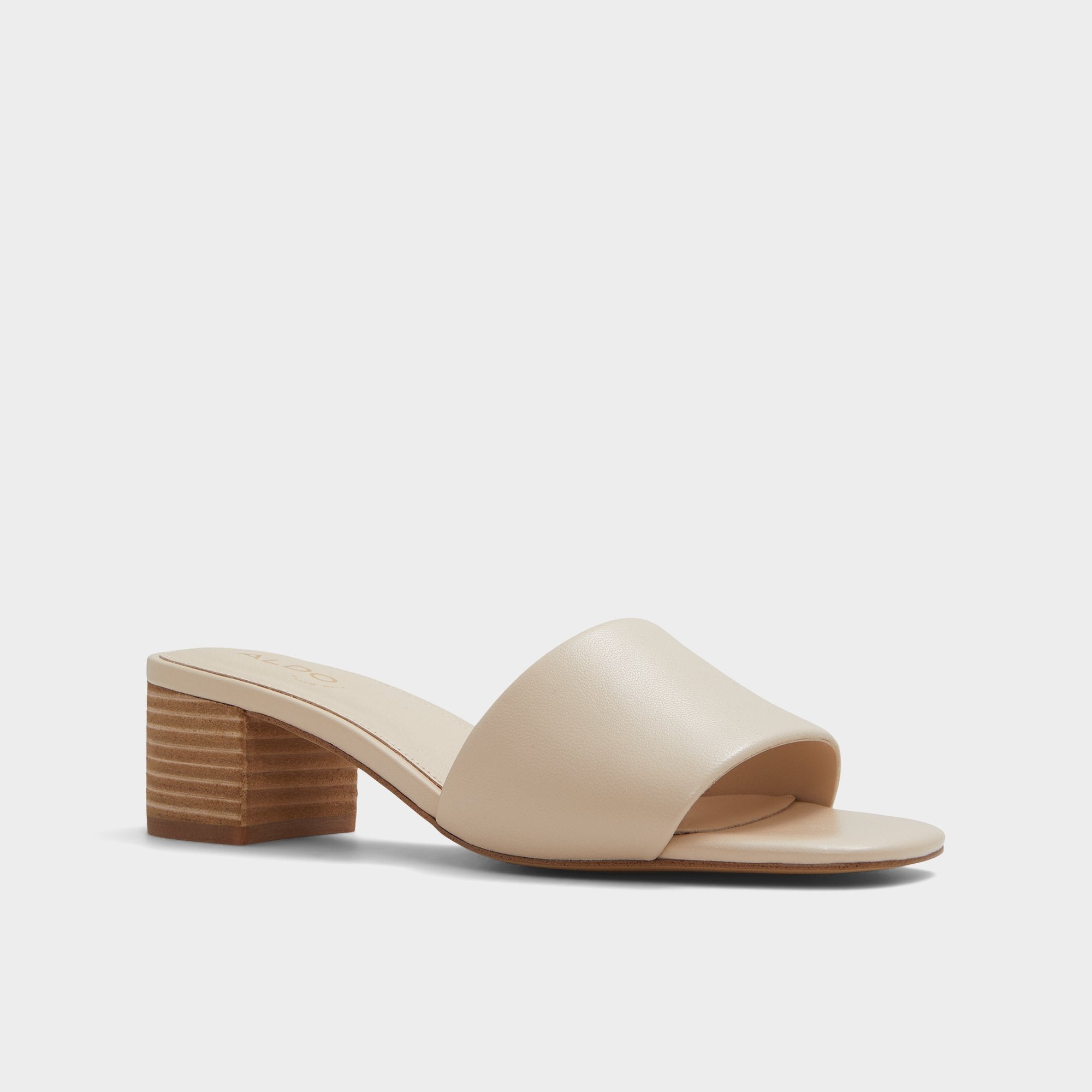 ALDO Claudina mules beige talon bloc confortable