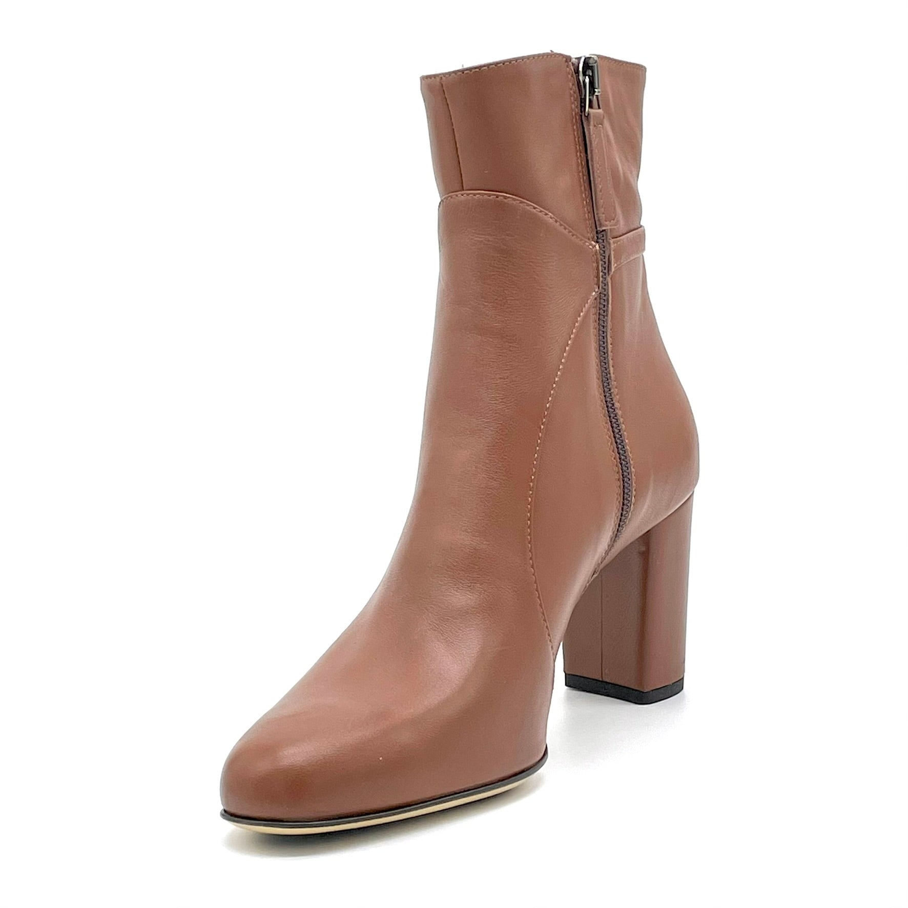 Elata 56537 bottines cuir cognac talon 7,5 cm