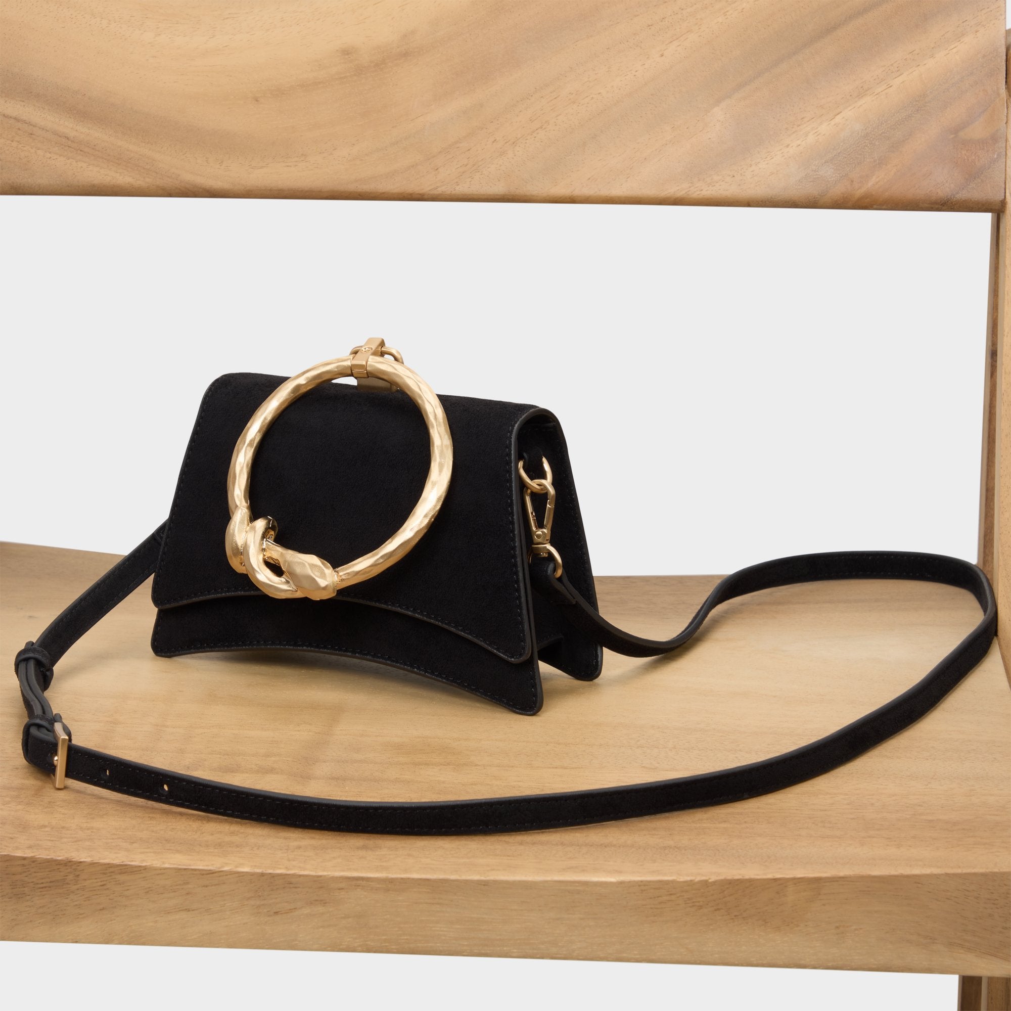 ALDO Elloriaa pochette soirée noir suédine