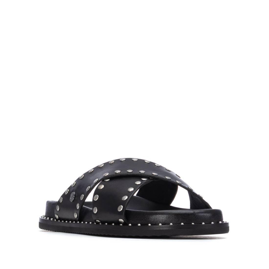Carmela 16305403 sandale cuir noir imprimé animal