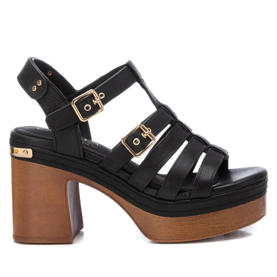 Carmela 16138104 sandales cuir noir talon 10cm