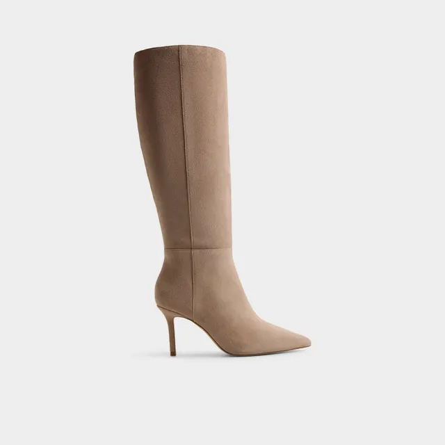 ALDO Saphiria bottes genou femme beige suède