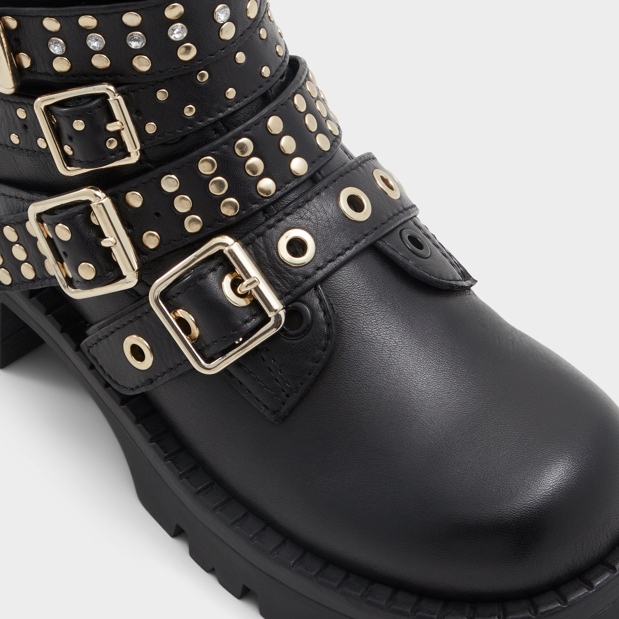 ALDO Vortexia bottines motardes noires boucles 38