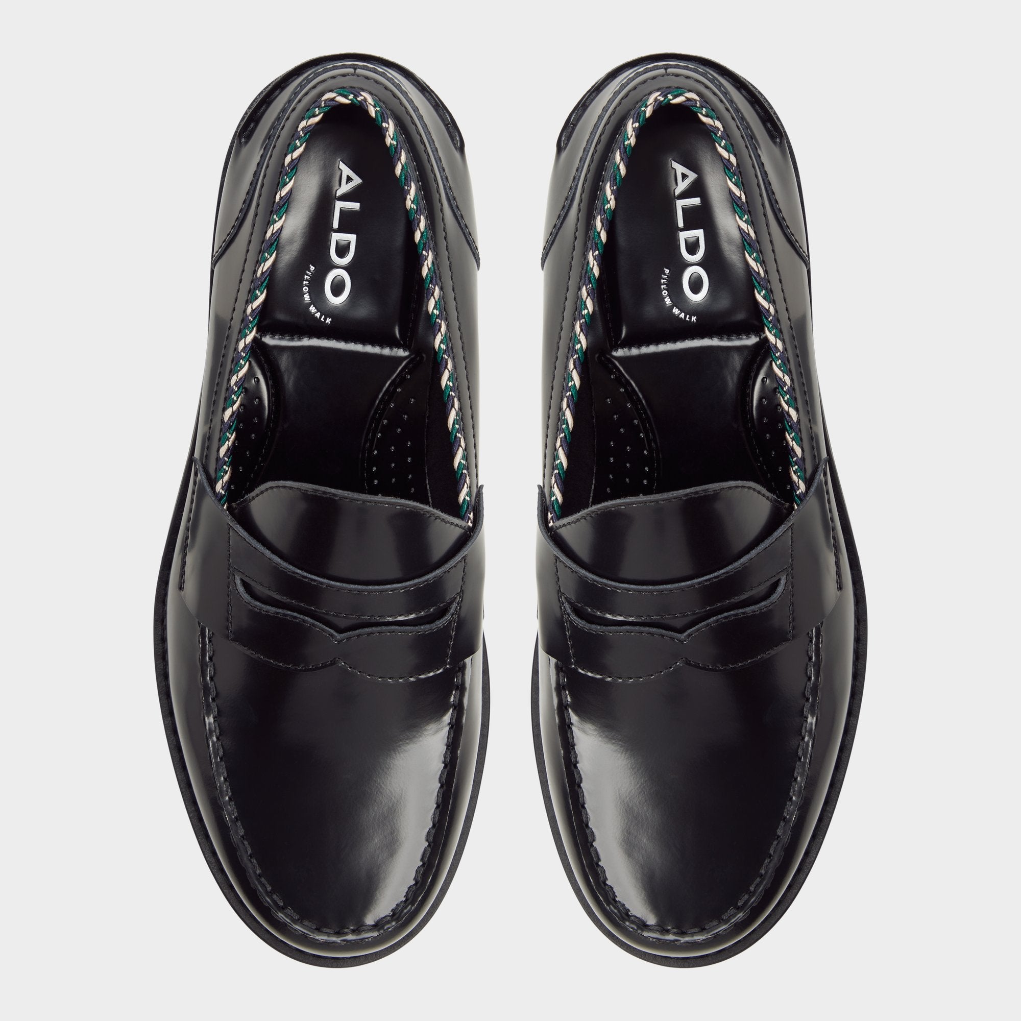 ALDO Ruffus mocassin noir femme coussinet confort