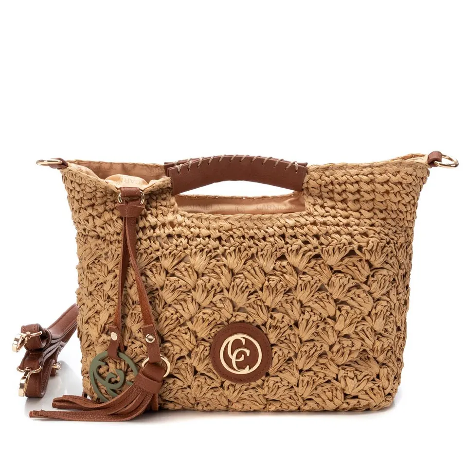 Carmela 186103 18610304 sac bandoulière raphia marron