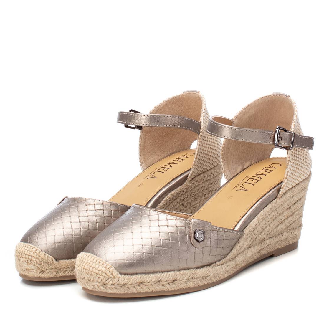 Carmela 16161702 Espadrille Femme Grise Compensée
