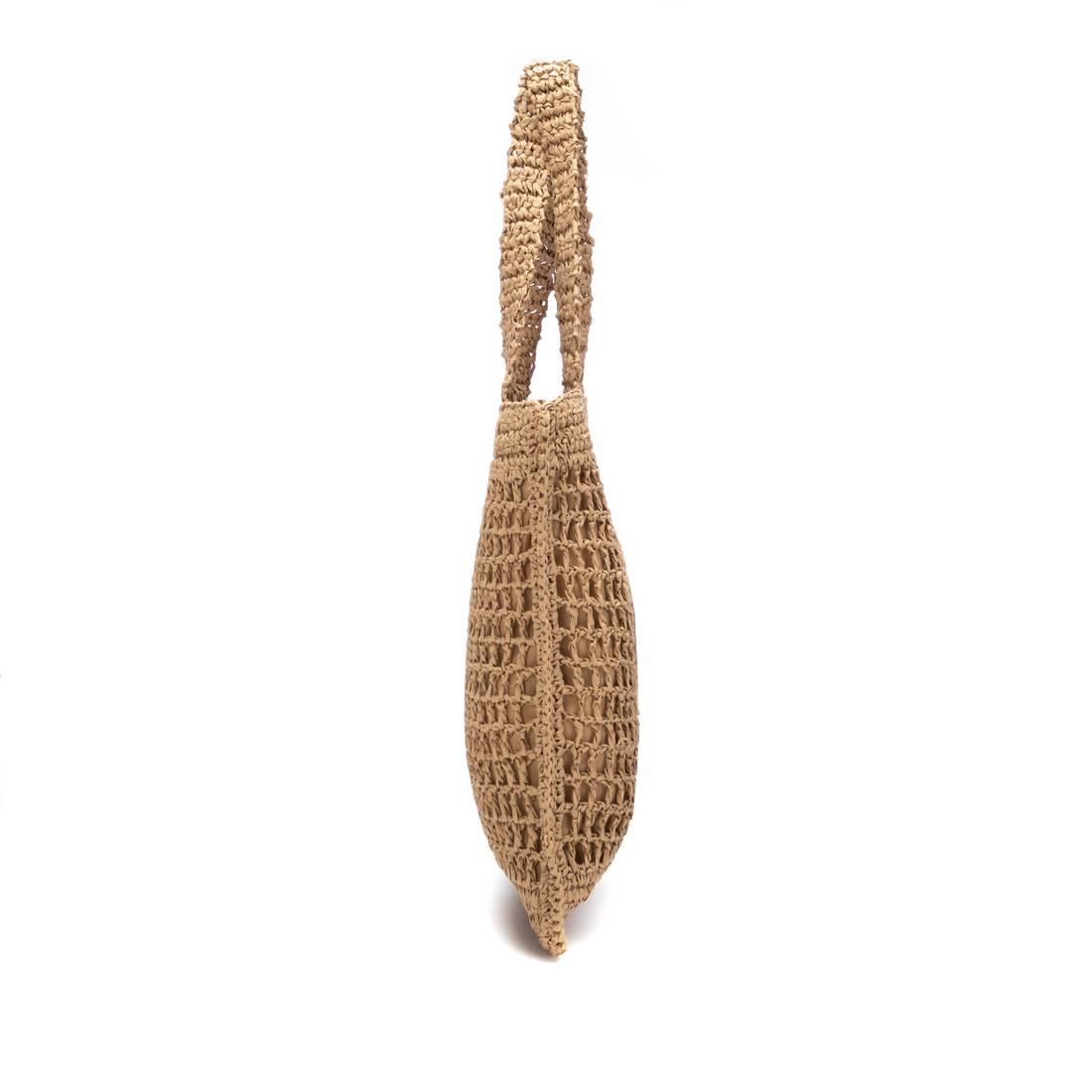 Carmela 18622401 sac épaule taupe effet raphia