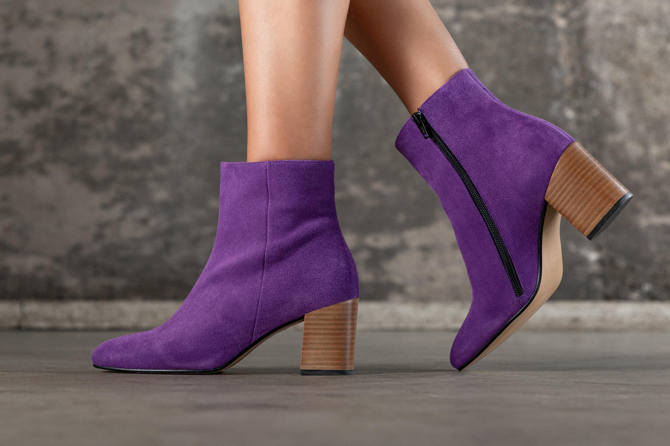 Coralie Masson Beth bottines violet talon 7 cm