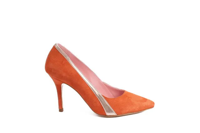 Coralie Masson Gigi escarpins cuir terracotta 9 cm