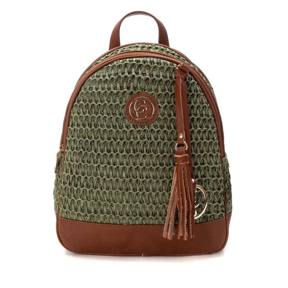 Carmela 18612903 sac à dos femme vert rafia 20 cm