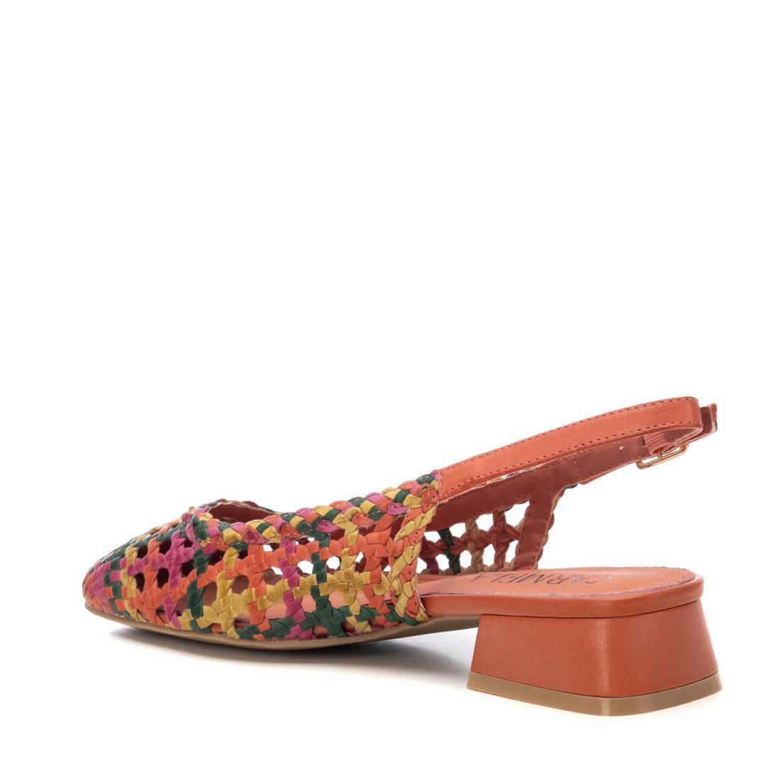 Carmela 162185 16218502 ballerine orange cuir tressé