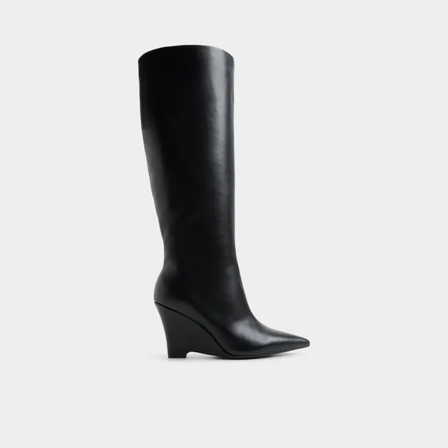 Aldo Zalya bottes genou noires talon compensé