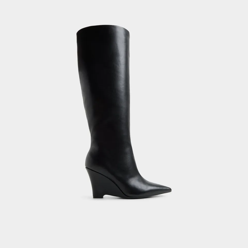 Aldo Zalya bottes genou noires talon compensé