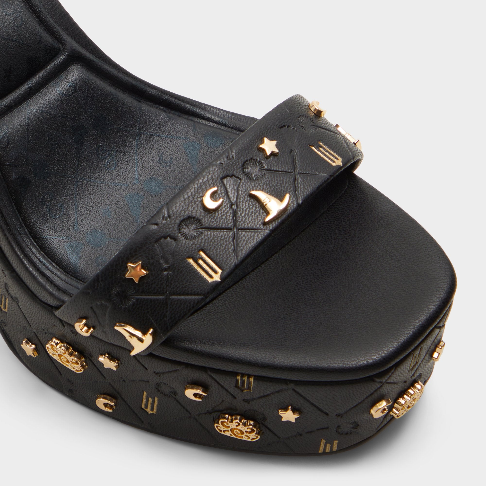 ALDO Takeflight sandales plateforme satin noir