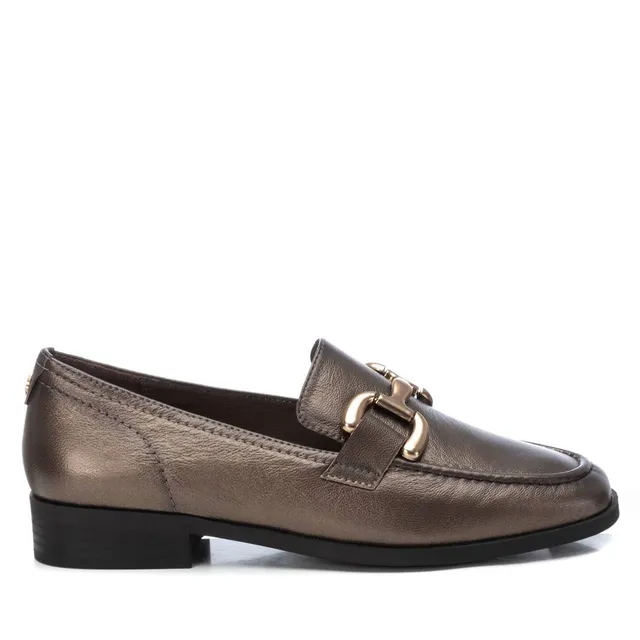 Carmela 16196505 mocassin gris cuir talon bas