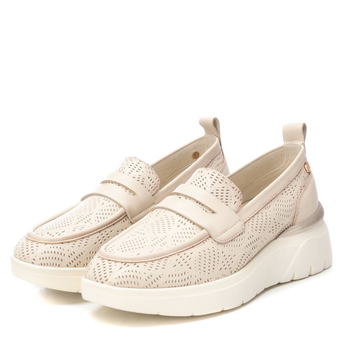 Carmela 16142801 mocassins cuir blanc perforé
