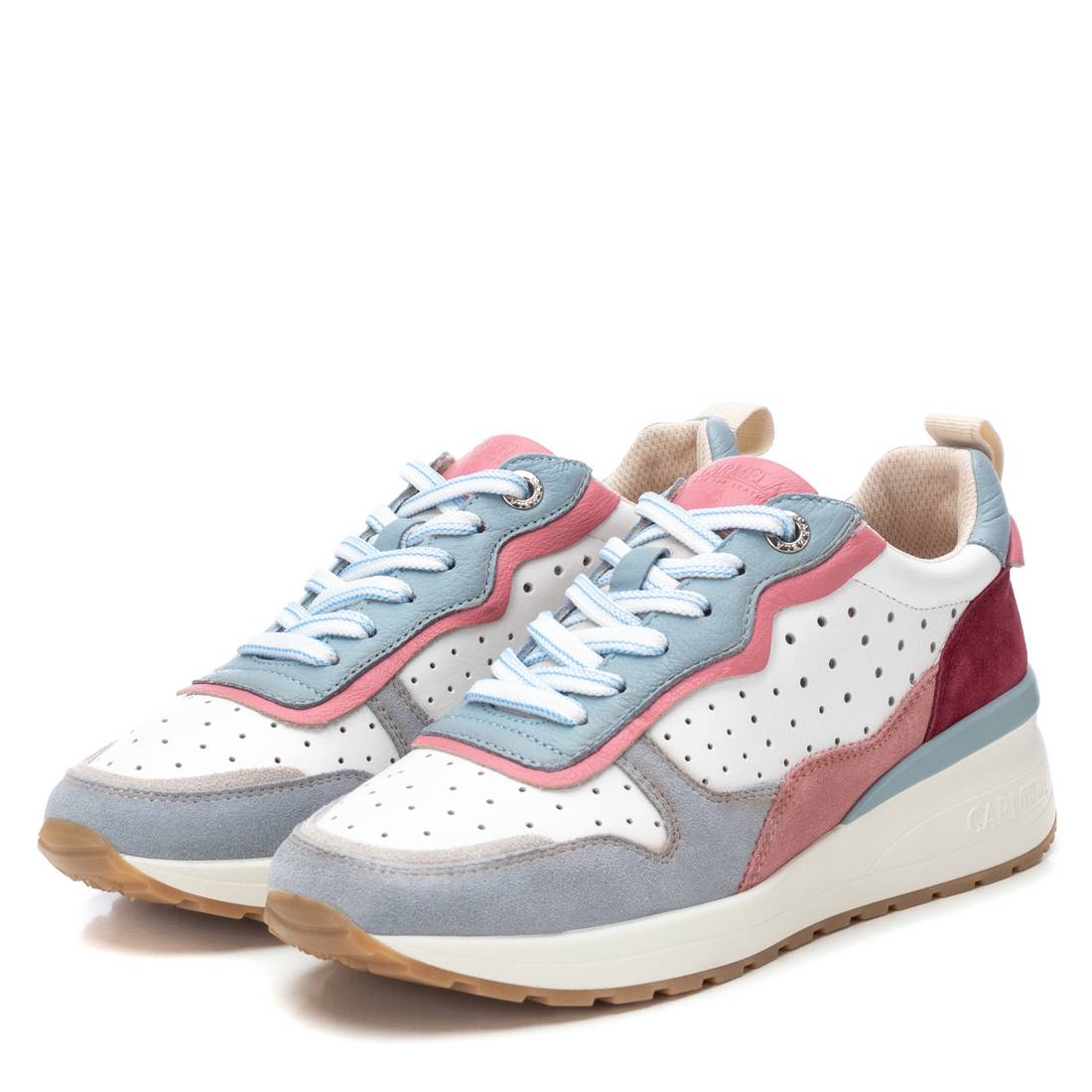 Carmela 16226906 derbie cuir jeans perforé