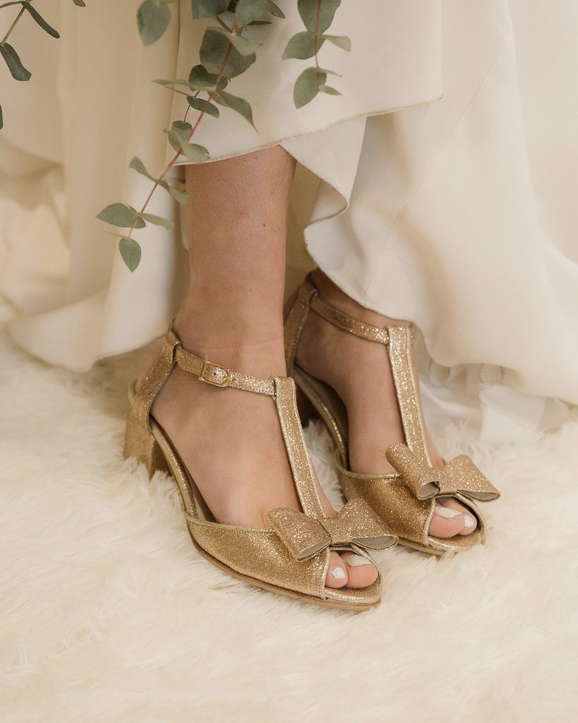 Dessine Moi Un Soulier Charlotte basse champagne sandales plates