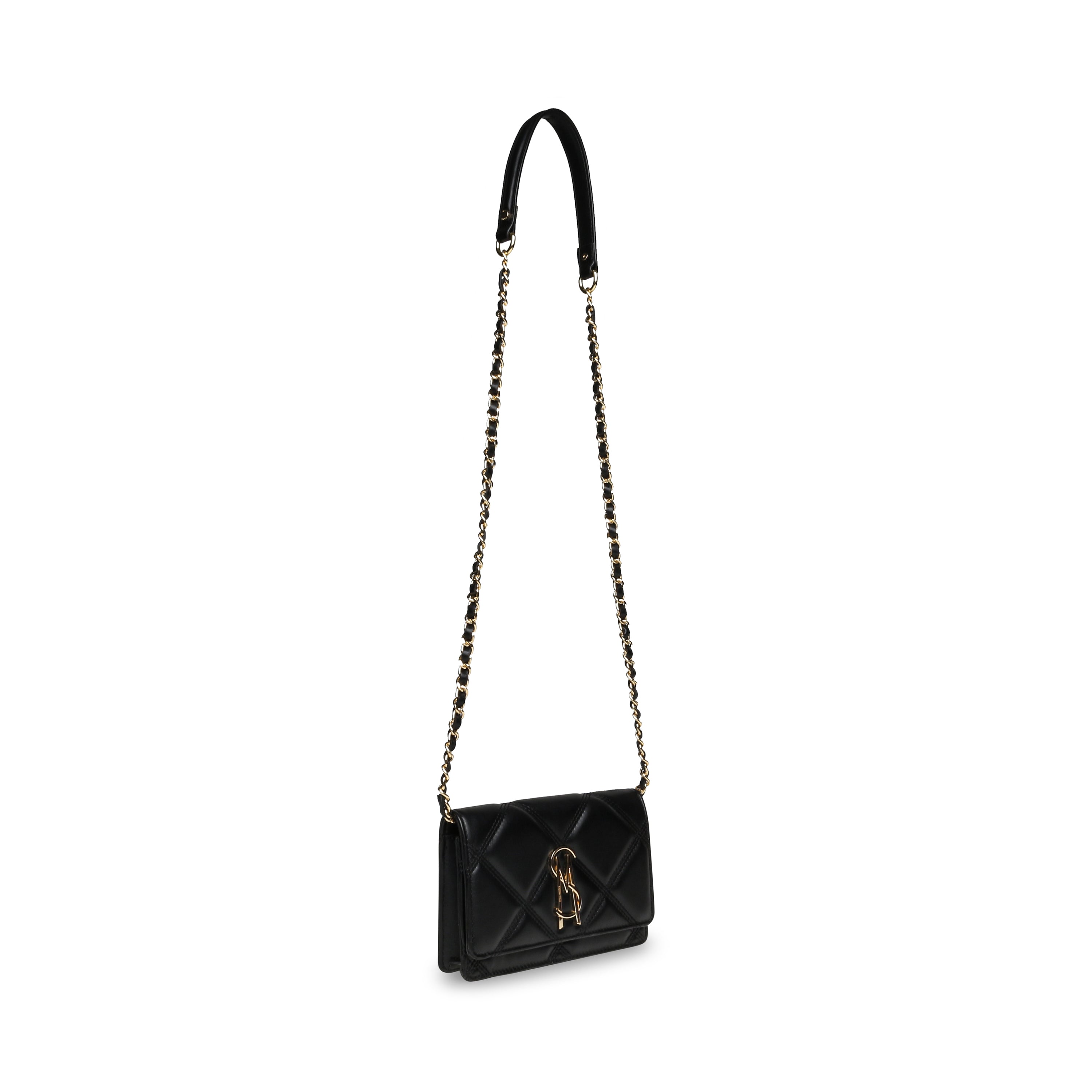 Steve Madden Bendue sac noir doré 19 cm zip