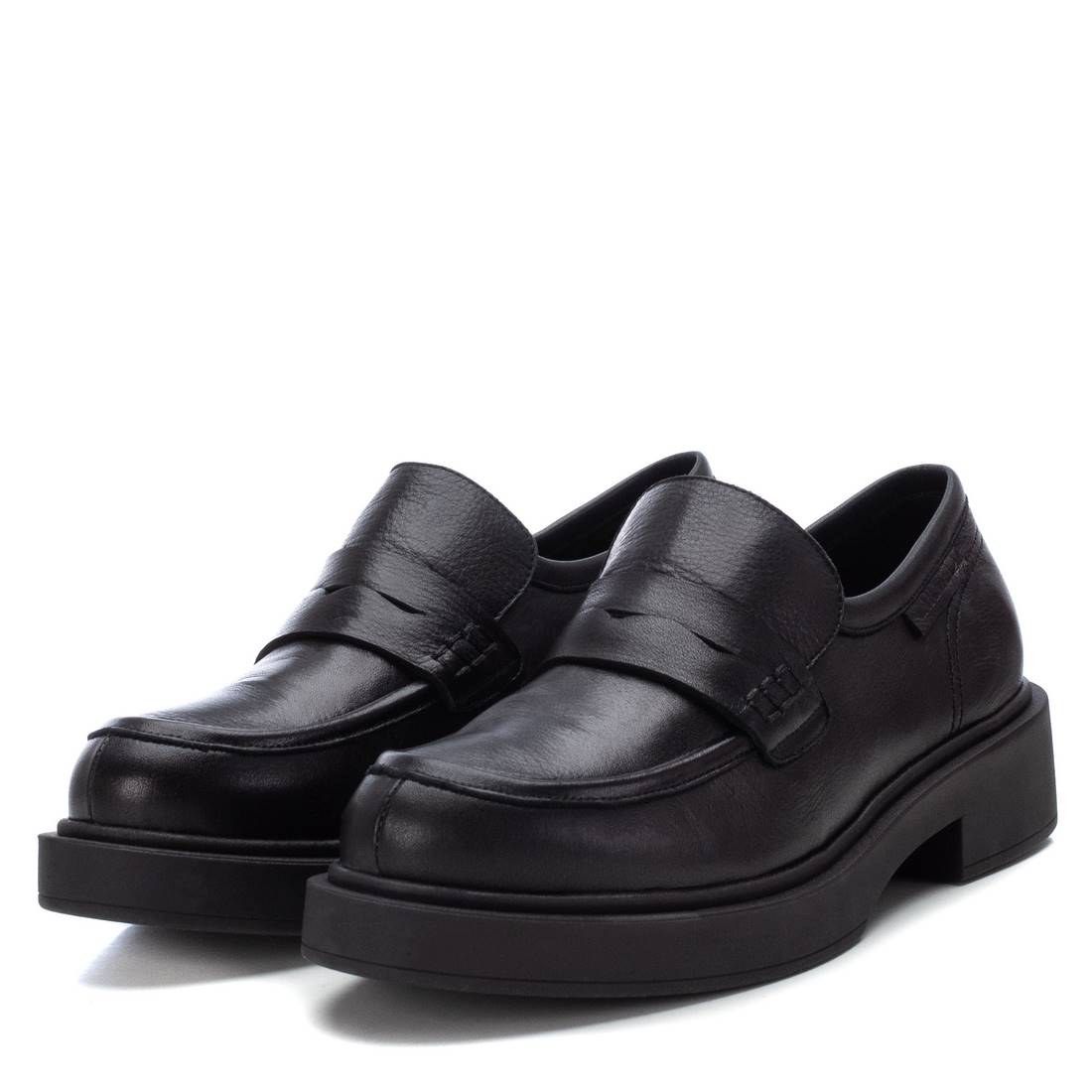 Carmela 16119001 mocassins femme noir cuir plat