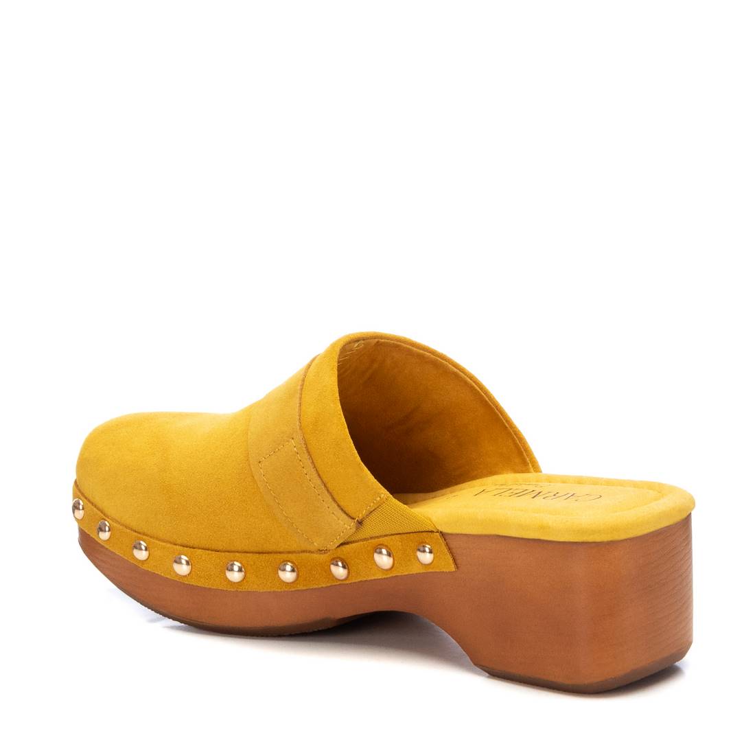Carmela 16045203 sabot cuir jaune talon 5 cm