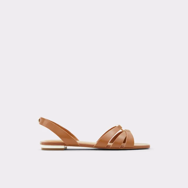 ALDO Marassi sandales plates marron détails métal