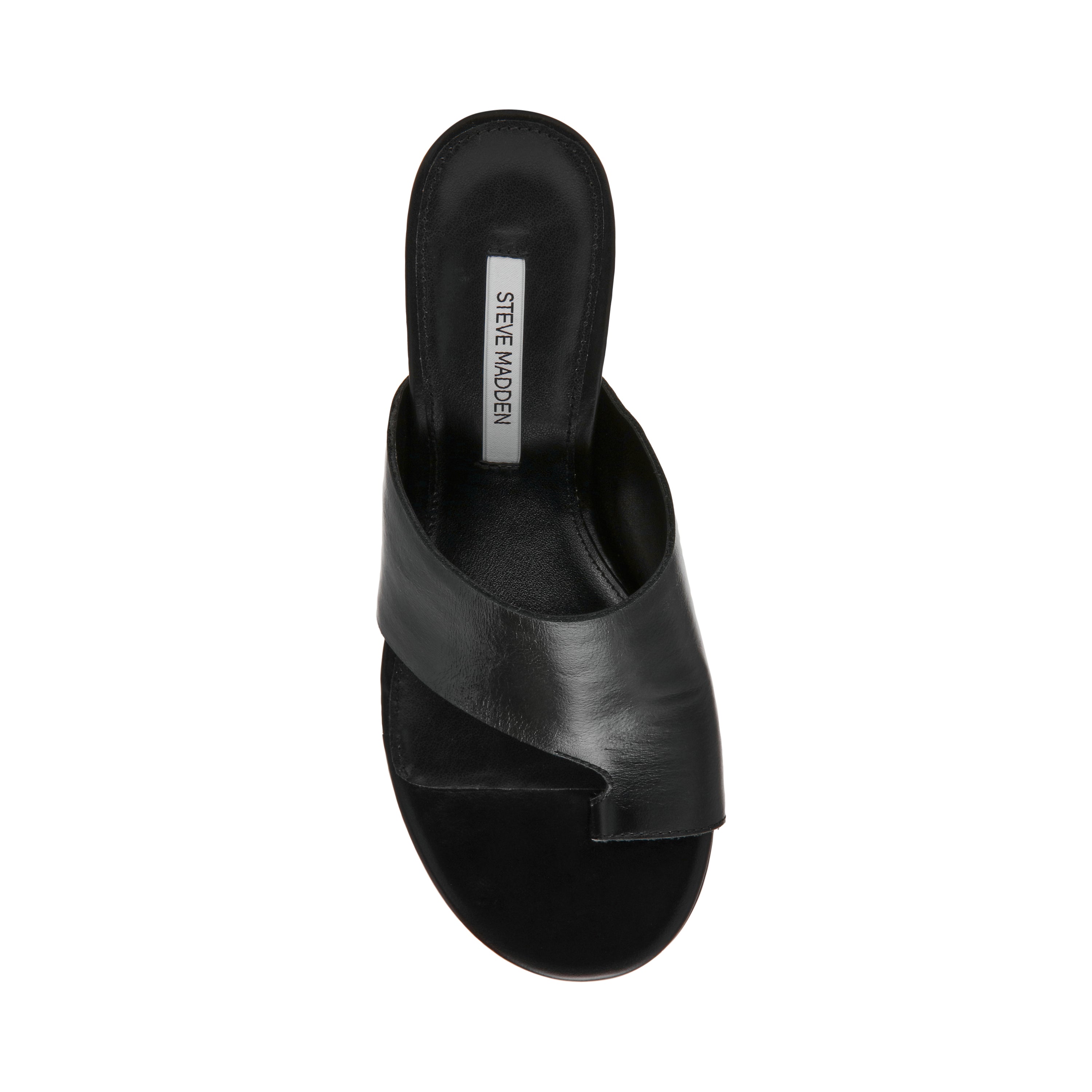Steve Madden Valentin sandales noir cuir talon 7 cm