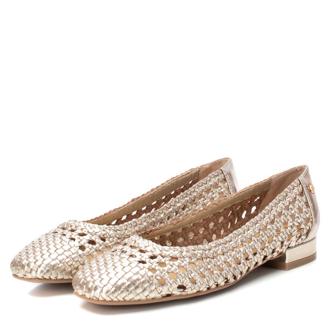Carmela 16147001 ballerine doree cuir veritable plat