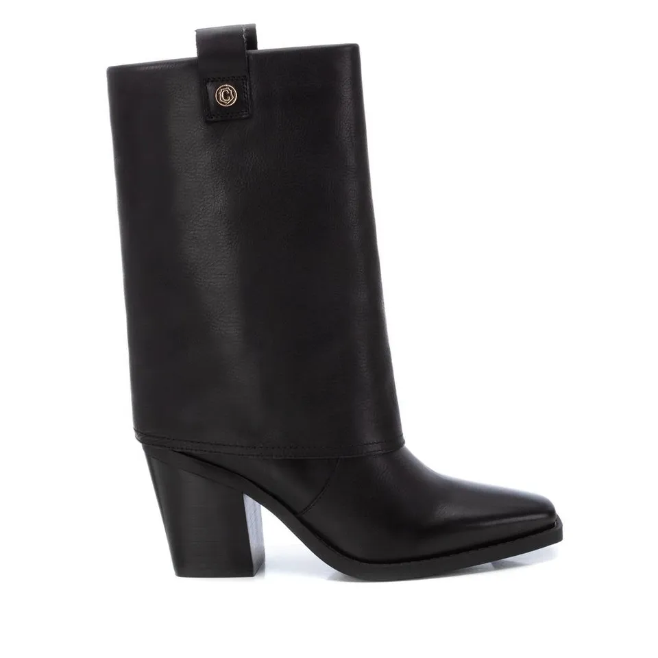 Carmela 16187701 botte femme noire cuir talon 8 cm