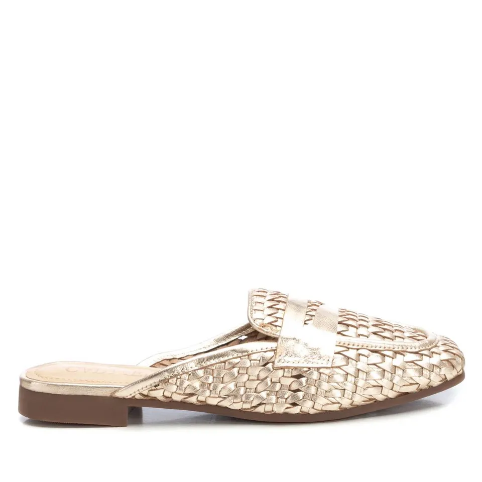 Carmela 16241103 sabot doré cuir tressé
