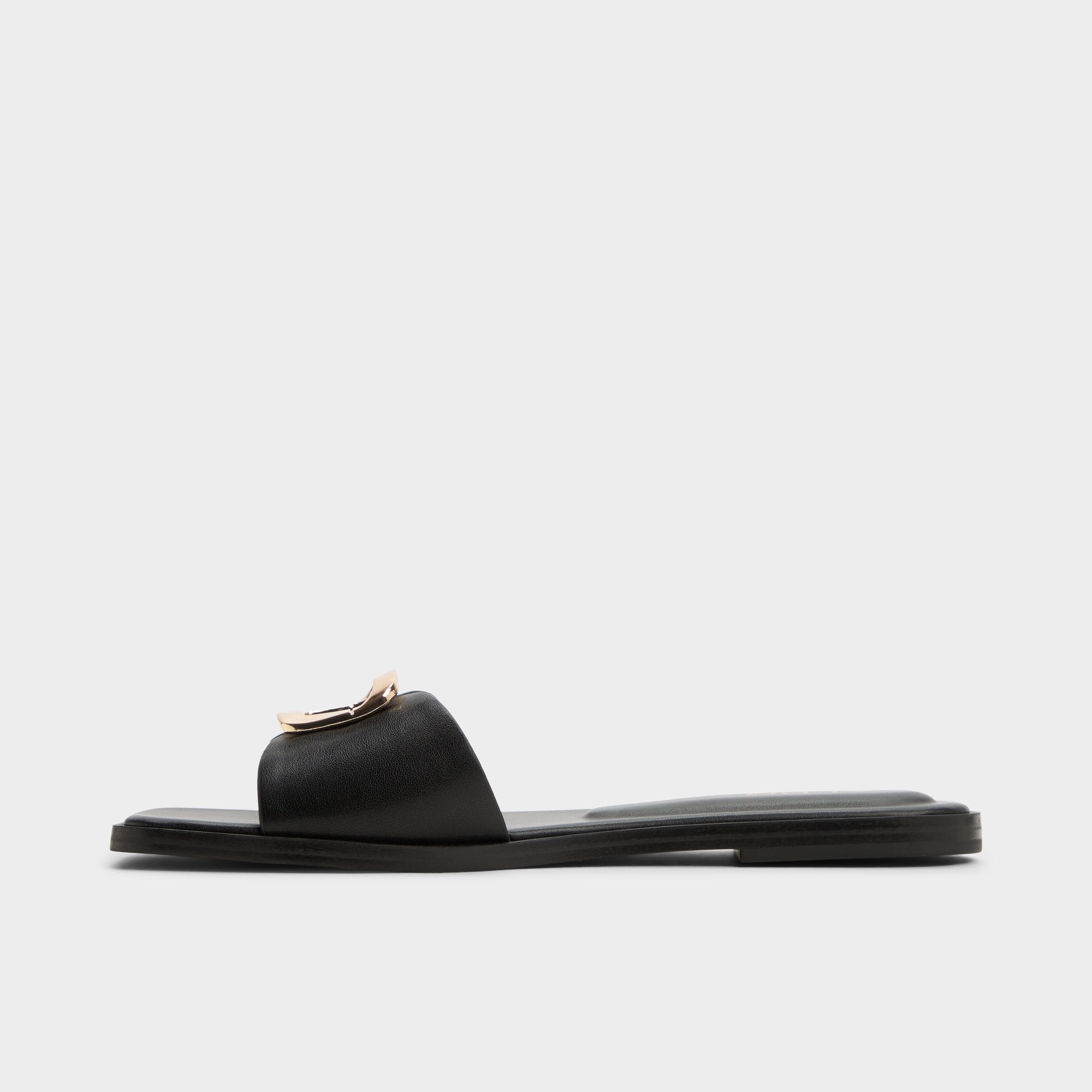 ALDO Tidella sandales plates noires cuir femme