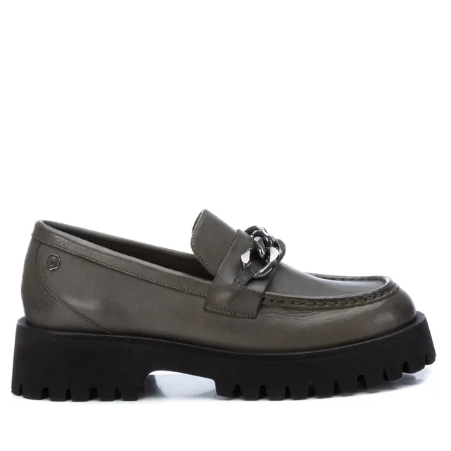Carmela 16035804 mocassin femme vert cuir plat