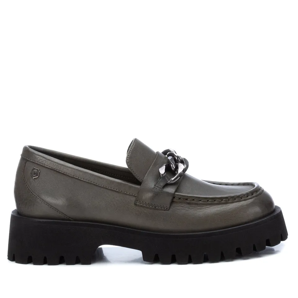Carmela 16035804 mocassin femme vert cuir plat