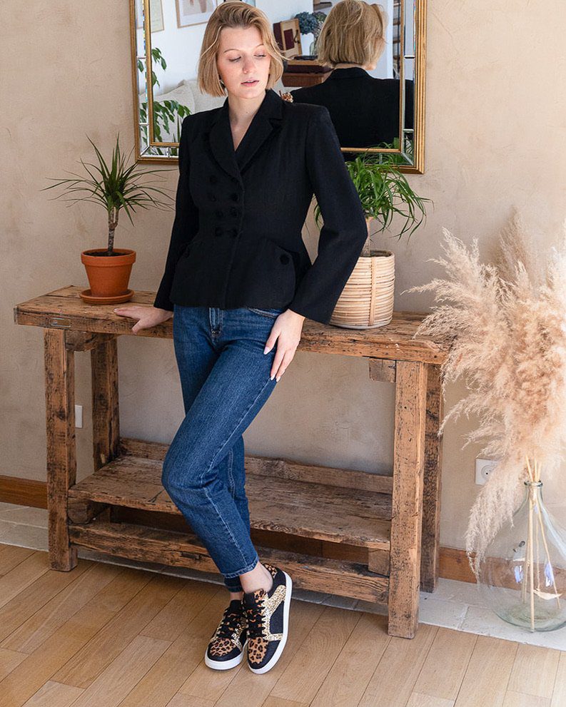 Dessine Moi Un Soulier Oscar basket irisé noir