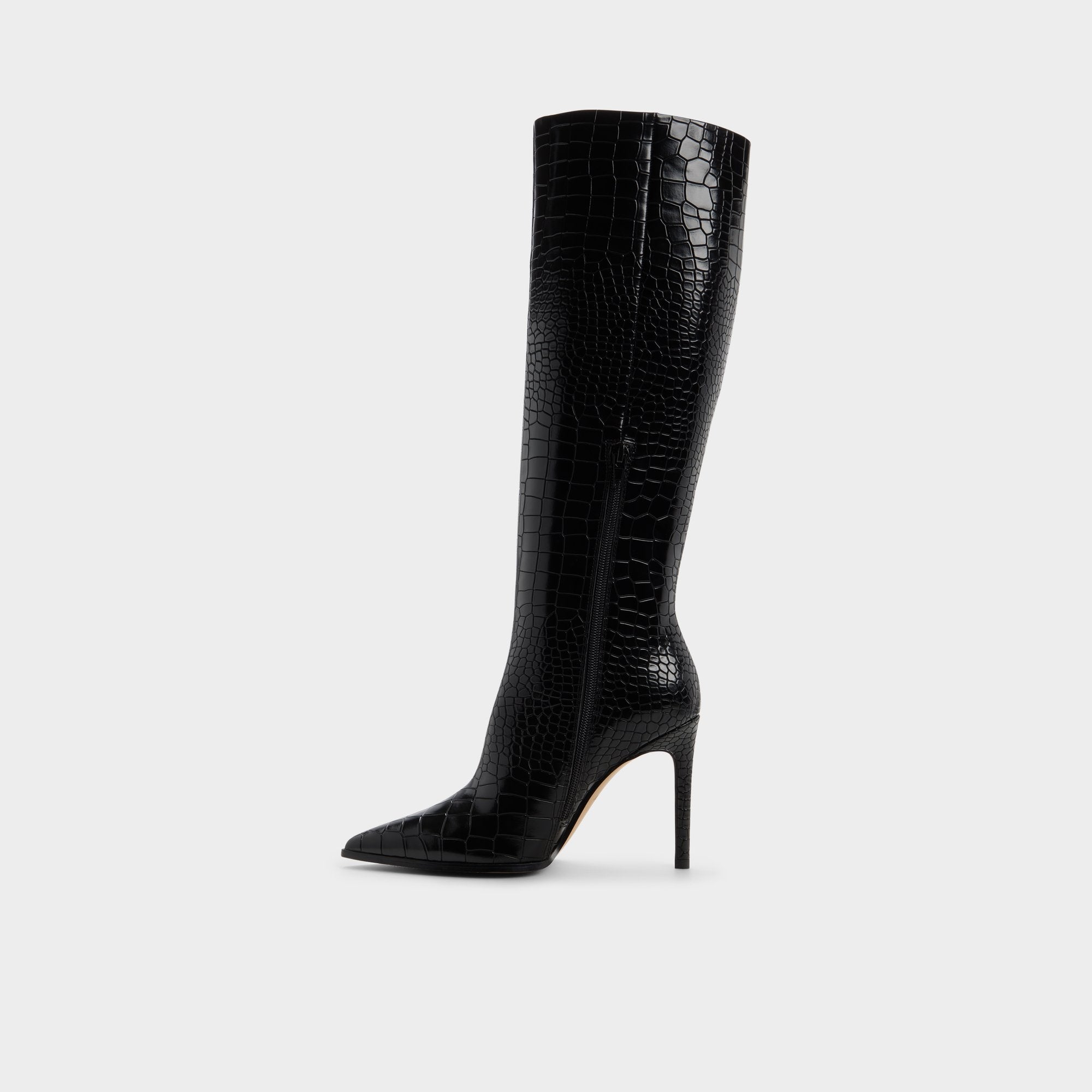 ALDO Alabrenda botte haute noire talon confort