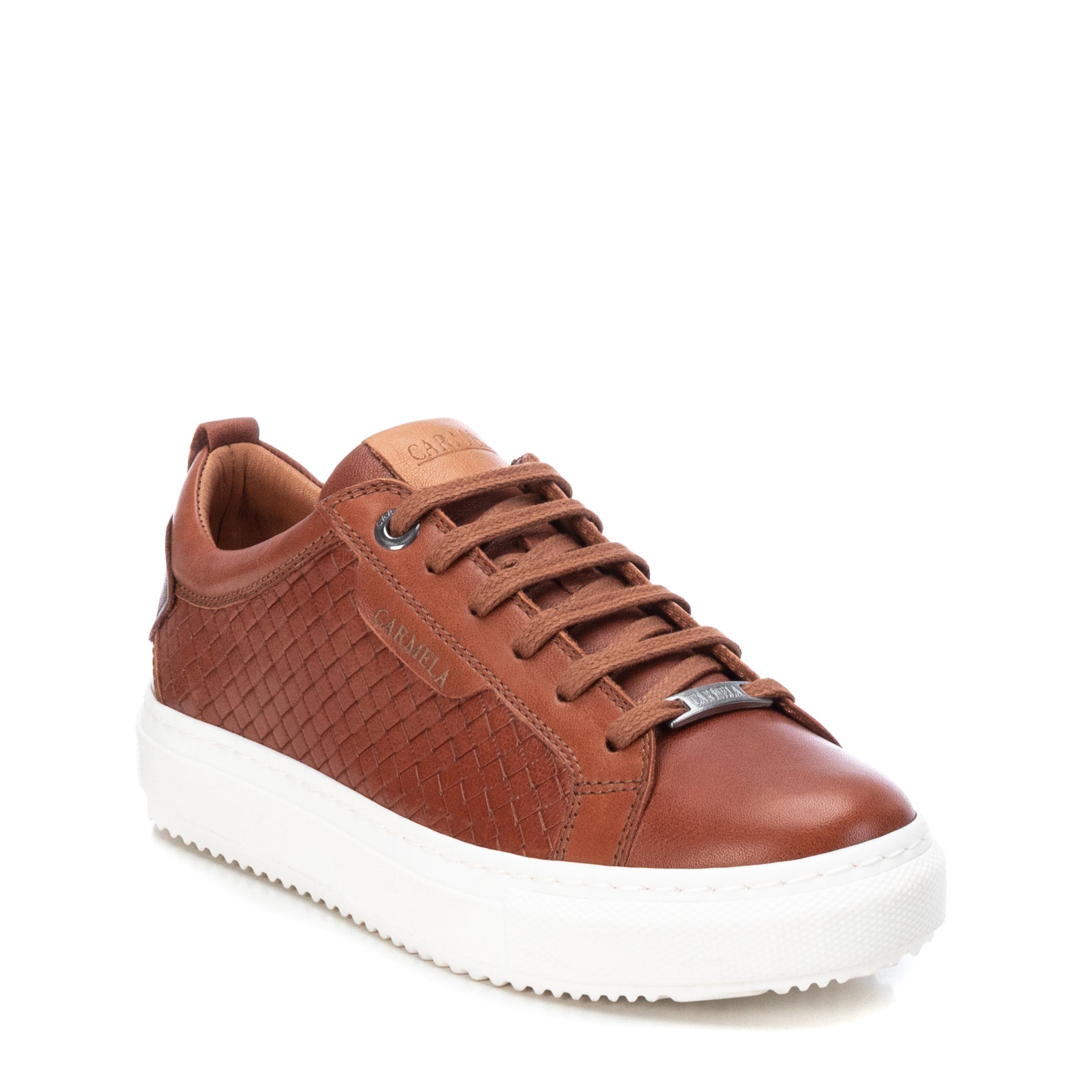 Carmela 16021404 basket marron cuir à lacets