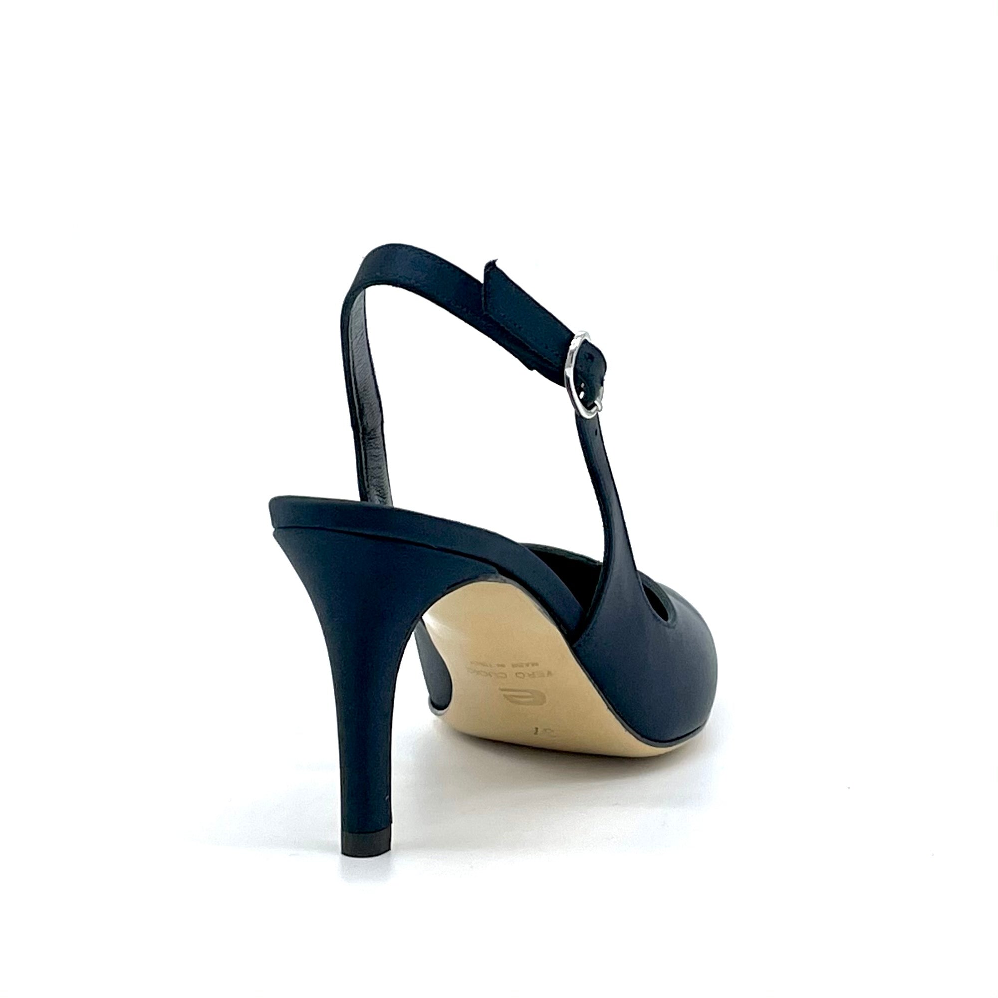 Elata 10150-2 slingback soie bleue cœur 7,5 cm