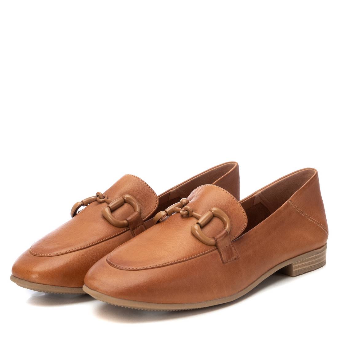 Carmela 16151502 mocassin femme cuir marron métal