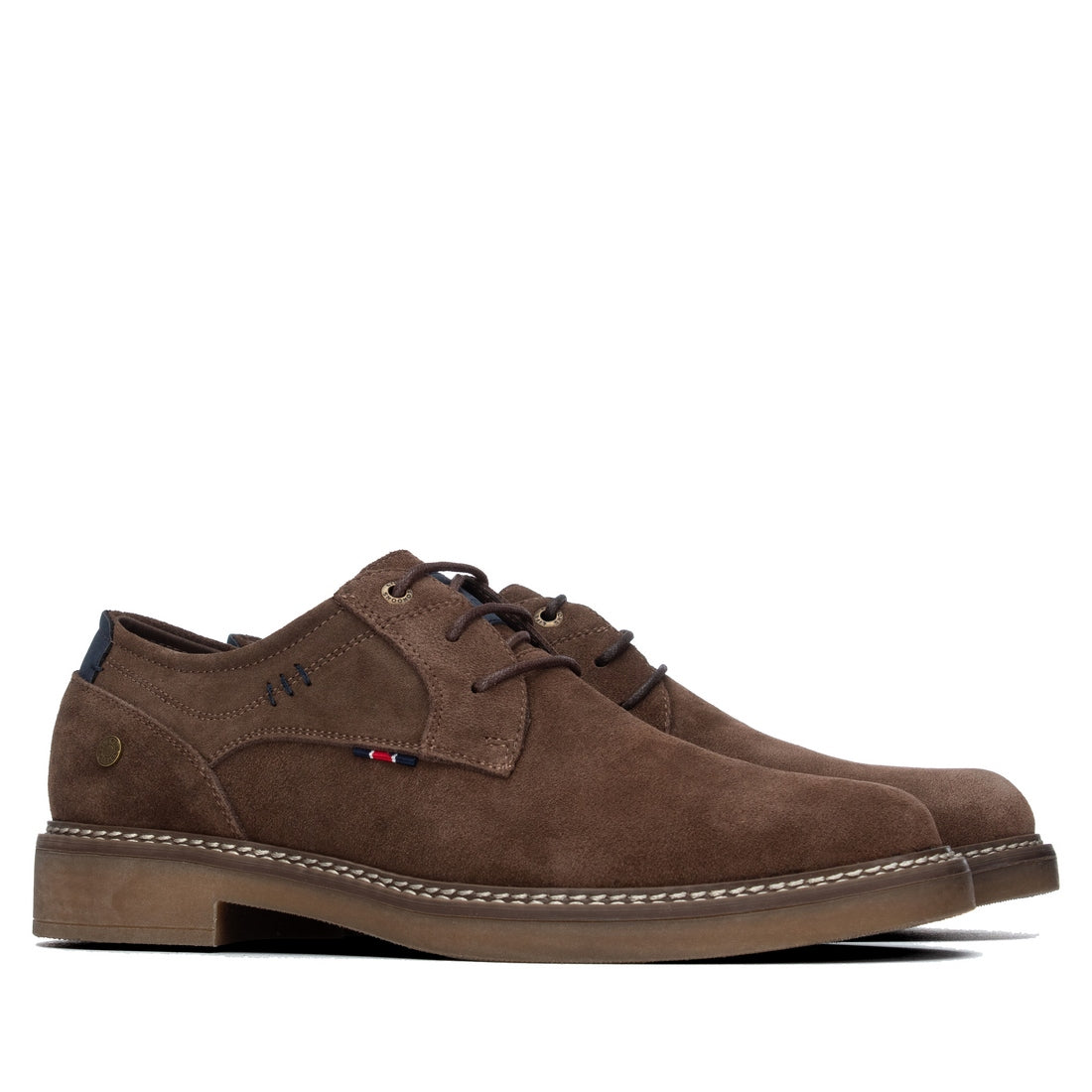 Carmela 16434701 derby homme cuir marron suède