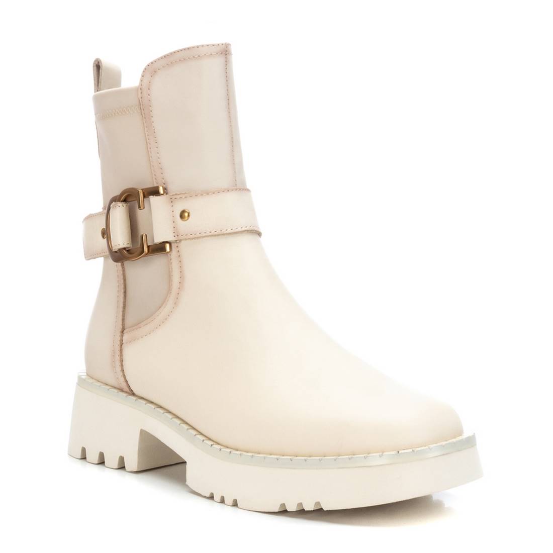 Carmela 16116002 bottines femme blanches cuir plat