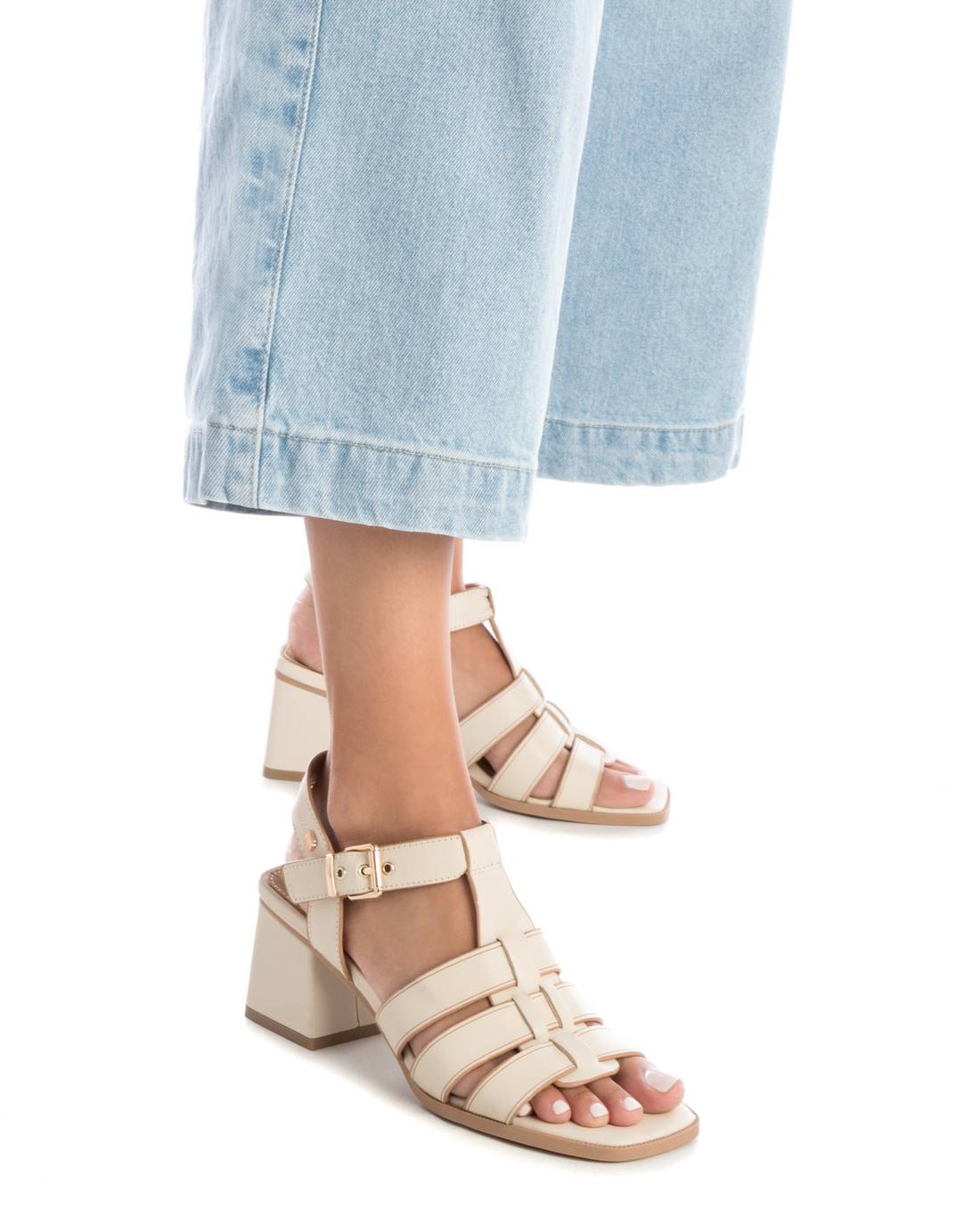Carmela 16160102 sandales romaines blanc talon 7 cm