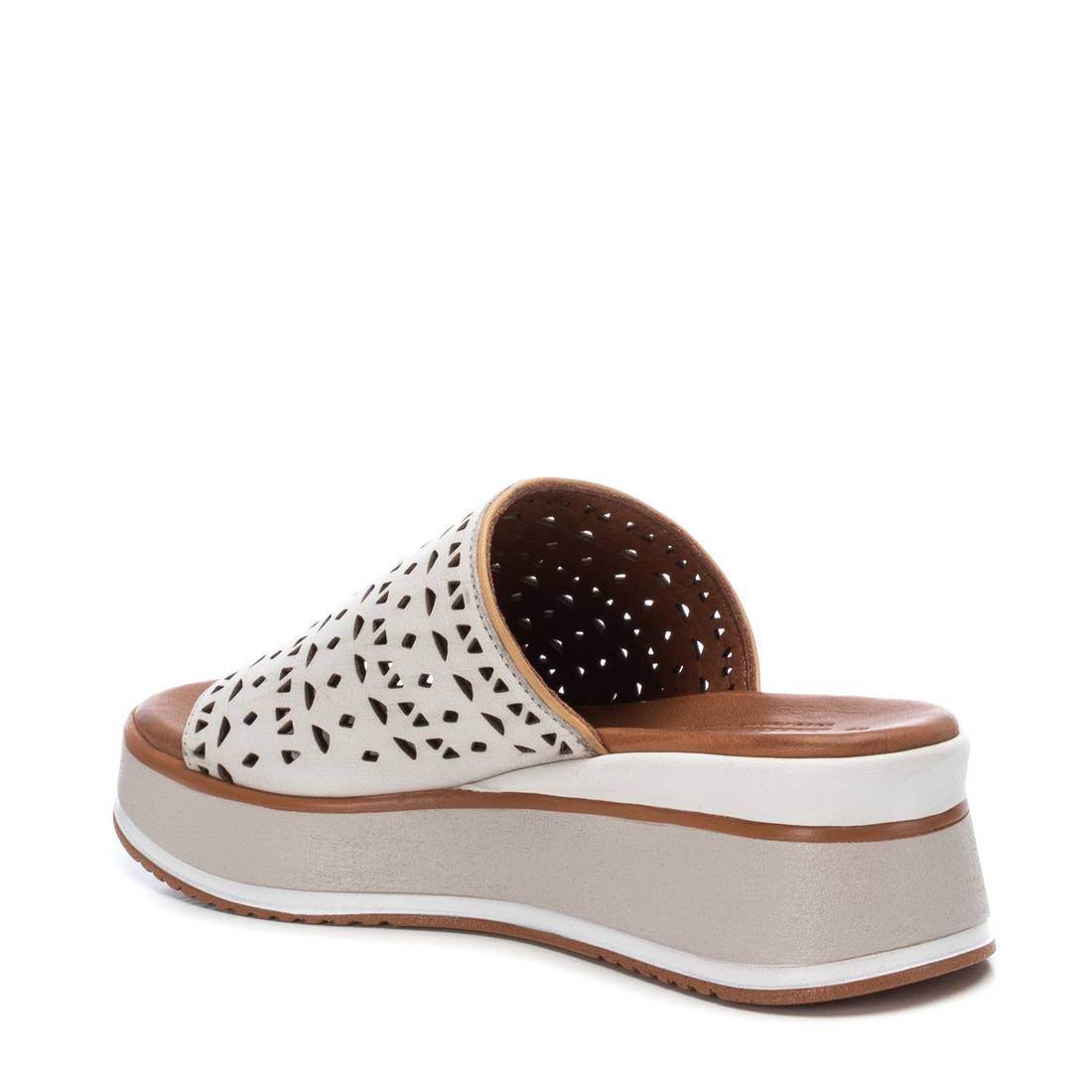 Carmela 16064502 mules compensées blanc cuir 6 cm